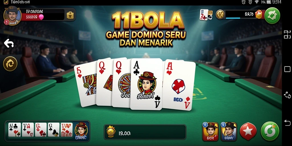 Tampilan gameplay Domino 11BOLA yang menarik dan interaktif.