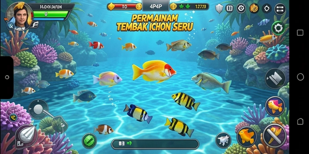 Tampilan gameplay Tembak Ikan yang menarik dari 4P4P.