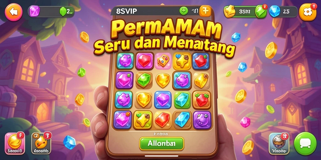 Gameplay seru di 8SVIP dengan tantangan Match-3.