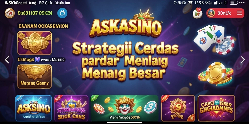 Tampilan utama gameplay ASKASINO yang penuh strategi dan tantangan.