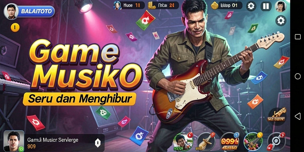 Screenshot BALAITOTO menampilkan gameplay musik yang seru dan interaktif.