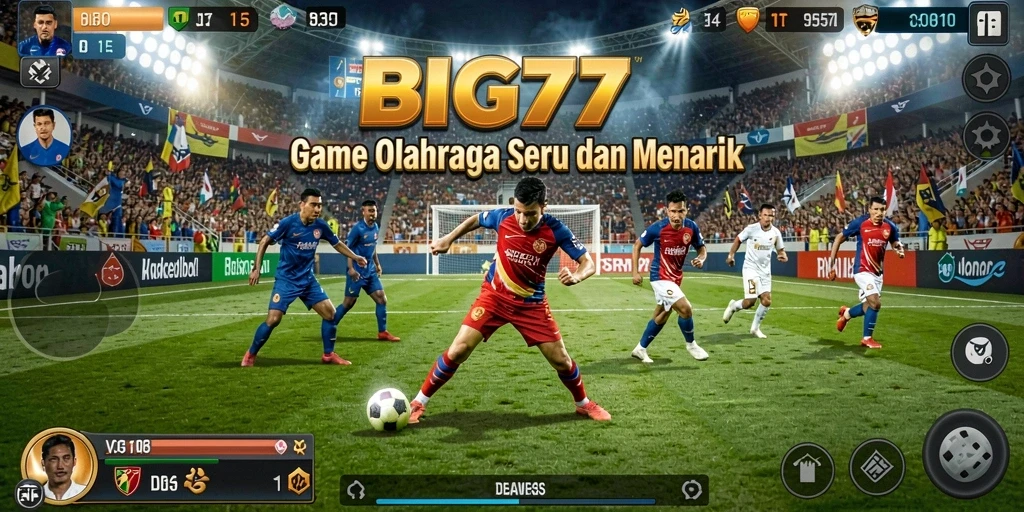 Screenshot gameplay BIG77 yang menampilkan elemen olahraga yang seru.