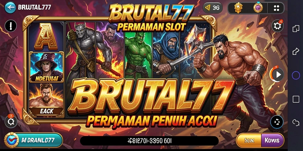 Tampilan gameplay menakjubkan dari BRUTAL77 yang penuh aksi.