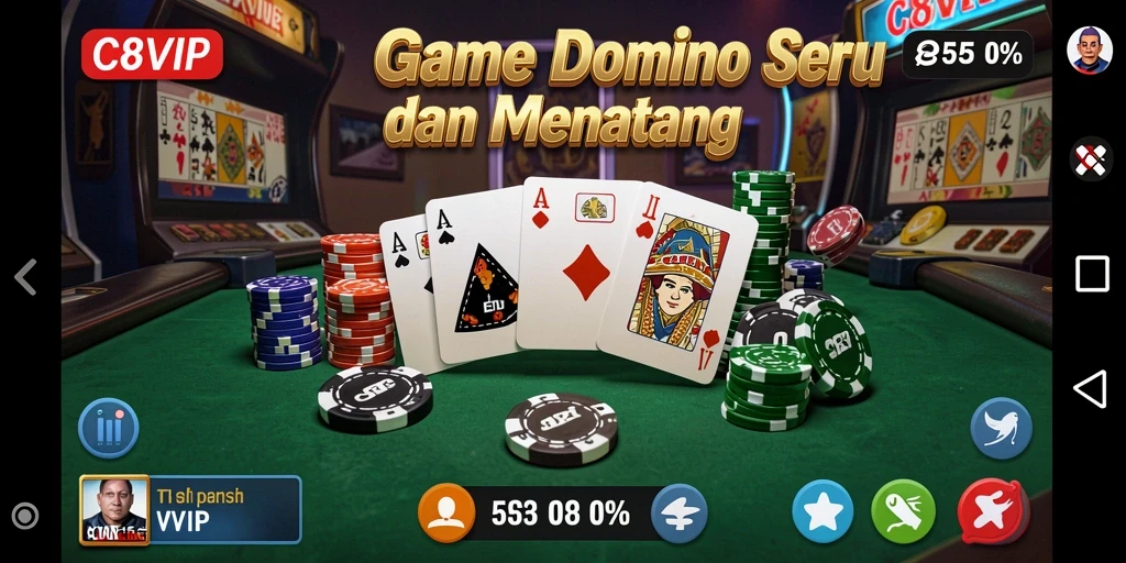 Tampilan gameplay C8VIP yang seru dan menarik.