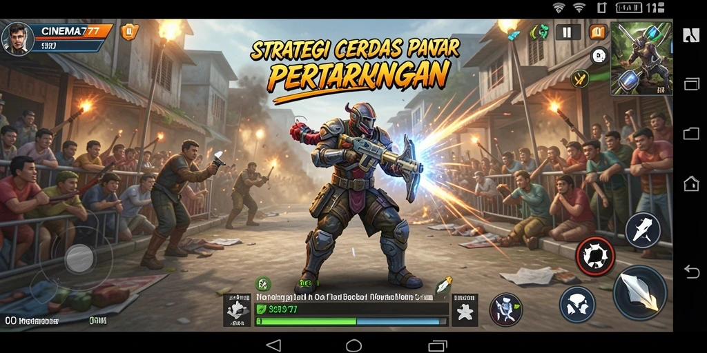 Tangkapan layar gameplay <strong>CINEMA77</strong> menampilkan momen strategis yang mendebarkan.