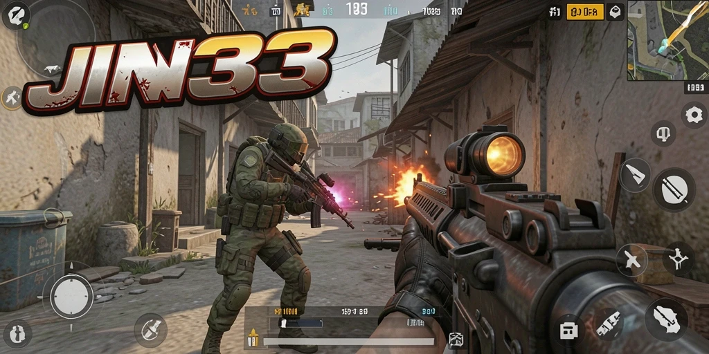 Gameplay intens JIN33 dengan pertarungan seru antar pemain.