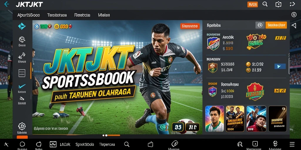 Tampilan screenshot JKTJKT saat pengguna melakukan taruhan olahraga.