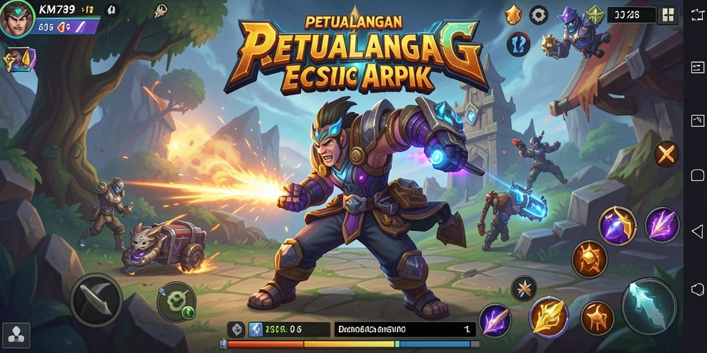 Tangkapan layar gameplay KM789 yang epik dan menantang.