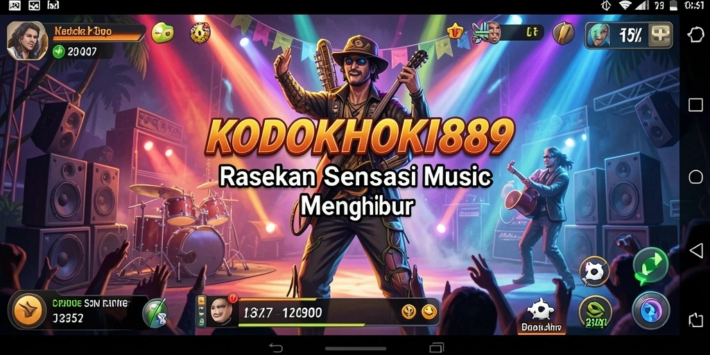 Tampilan gameplay KODOKHOKI889 dengan berbagai pilihan lagu.