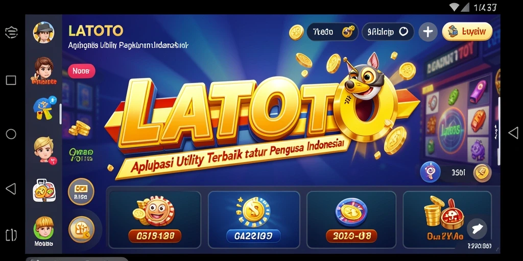 Tampilan utama LATOTO dengan berbagai fitur Utility yang bermanfaat.