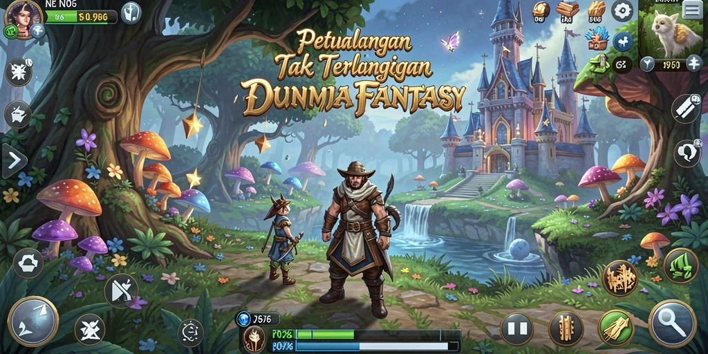 Tangkapan layar menampilkan eksplorasi mendalam di dunia petualangan N06.
