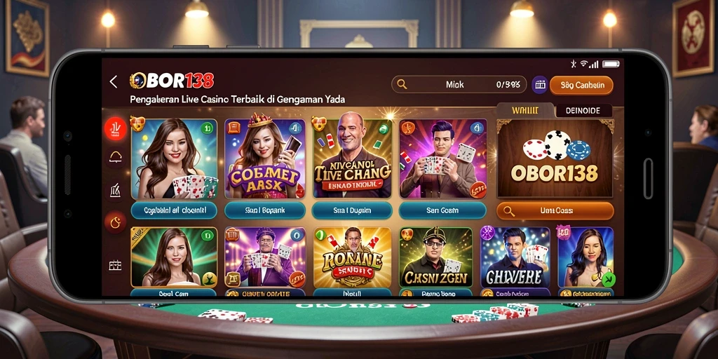 Tampilan menarik gameplay Live Casino OBOR138 dengan dealer langsung.