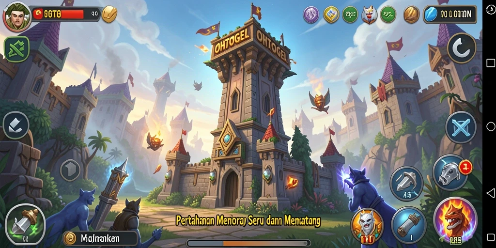 Gameplay OHTOGEL yang seru dalam Tower Defense.