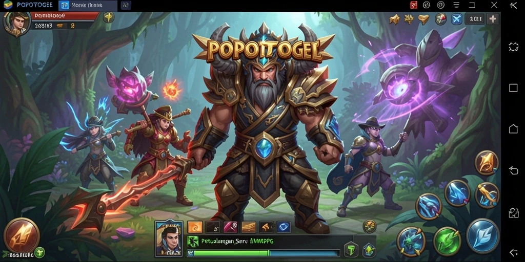 Tampilan gameplay seru dalam dunia MMORPG POPOTOGEL.