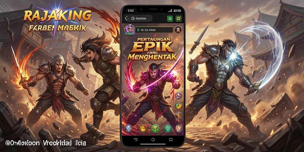 Tampilan seru pertarungan epik di RAJAKING.