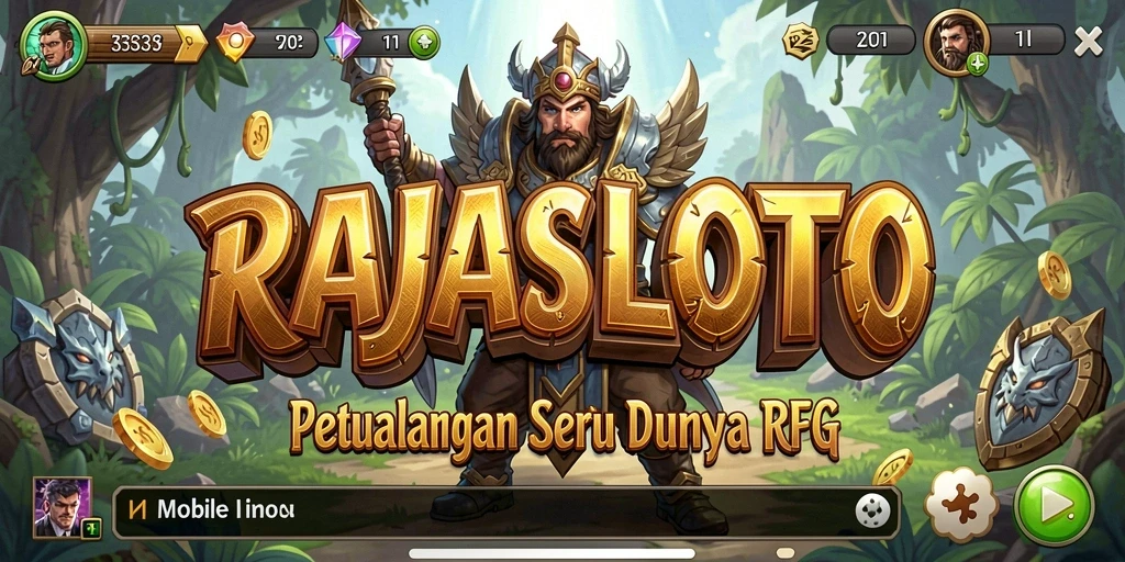 Tampilan gameplay seru dalam RAJASLOTO yang penuh aksi RPG.