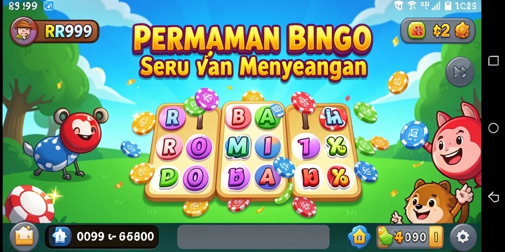 Screenshot bermain Bingo di RR999 dengan antarmuka yang menarik.
