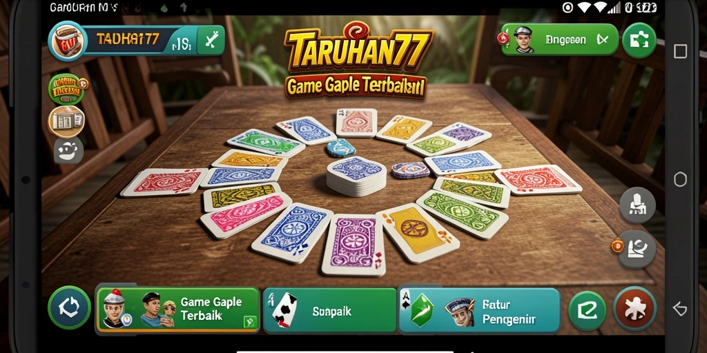 Gameplay seru Gaple dengan teman-teman di TARUHAN77.