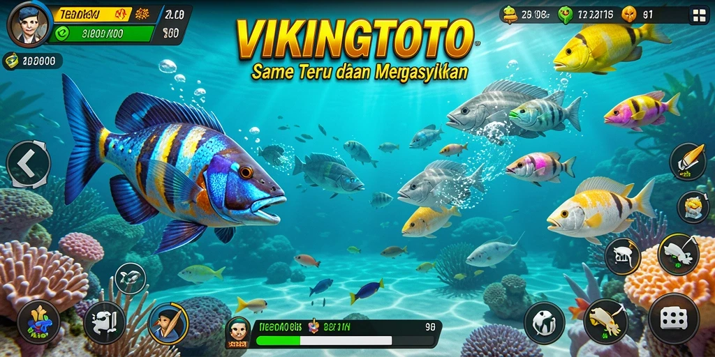 Tampilan gameplay VIKINGTOTO menampilkan aksi Tembak Ikan yang seru.